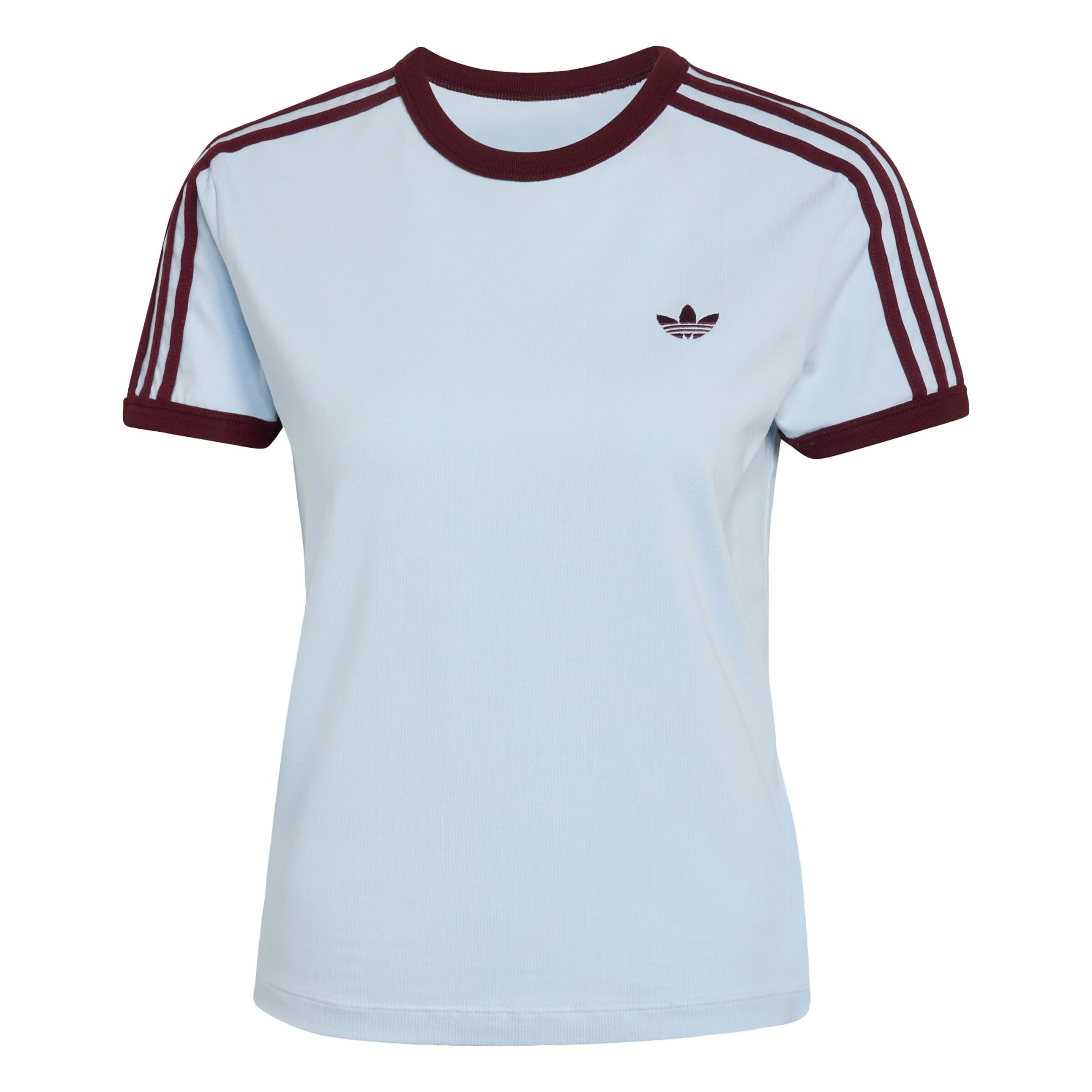 ADIDAS ORIGINALS - Camiseta '3 STRIPES SLIM' en azul: frente