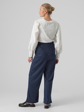 MAMALICIOUS Wide leg Pleat-front trousers 'Mikko' in Blue