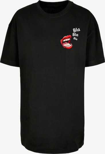 Merchcode T-shirt oversize 'Bla Bla Bla Comic' en rouge vif / melon / noir / blanc, Vue avec produit