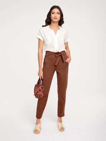 heine Tapered Pants 'Linea Tessini' in Brown