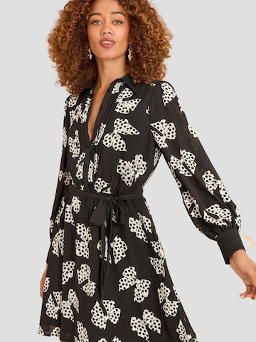 Abito camicia di love & roses in nero: frontale