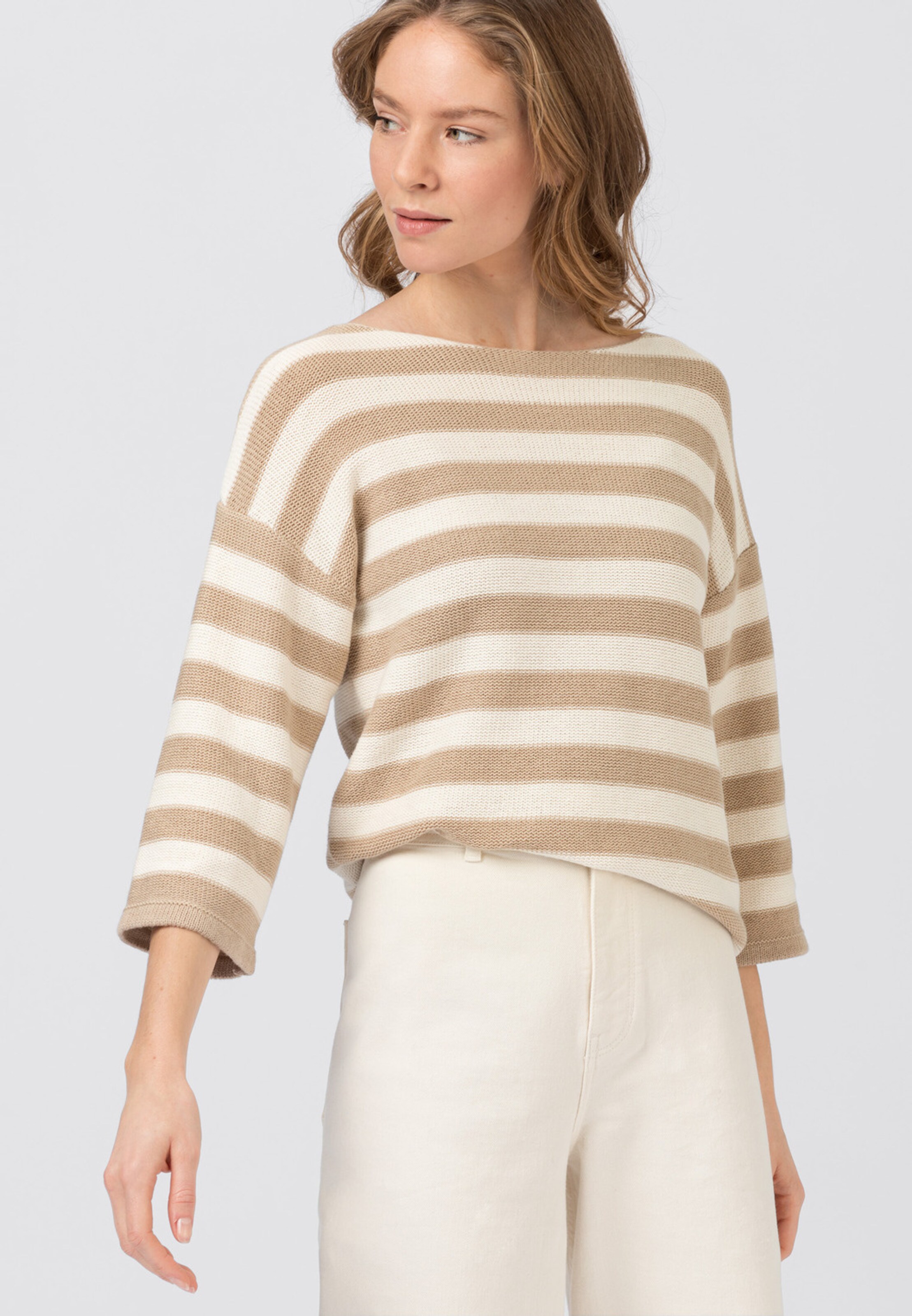 Frauen Pullover & Strick HALLHUBER Pullover in Beige, Ecru - AH22672 Frauen Pullover & Strick HALLHUBER Pullover in Beige, Ecru - AH22672