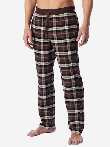 Pantalon de pyjama ' Mix Relax ' SCHIESSER en marron : devant