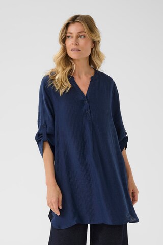Cream Tunic 'Wilma ' in Blue: front