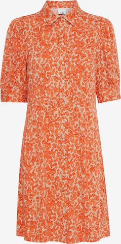 ICHI Платье-рубашка 'AYA' в Оранжевый: спереди