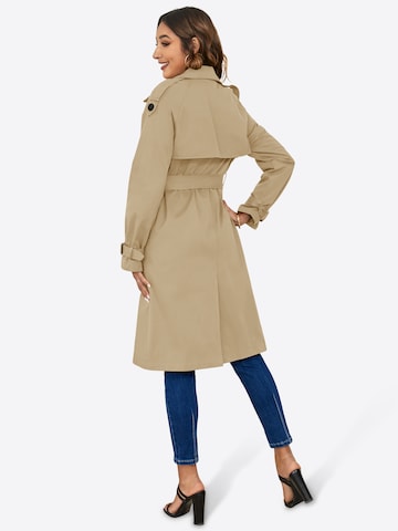 Manteau mi-saison Imily Bela en beige : derrière