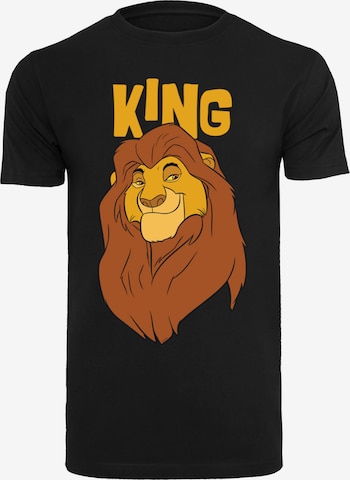 T-Shirt 'Disney The König Der Löwen Mufasa King' F4NT4STIC en noir : devant