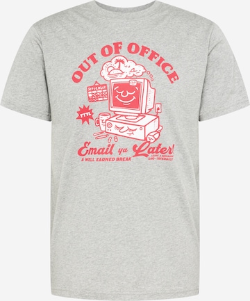 Tricou 'Out of Office' de la Iriedaily pe gri: față