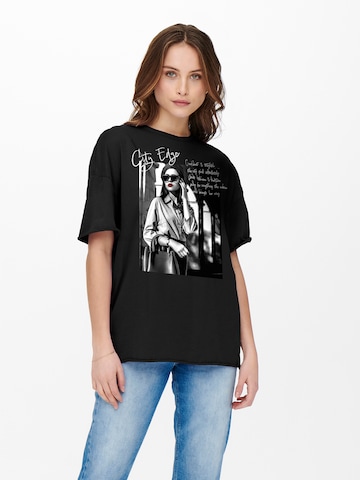 ONLY T-shirt 'ONLLUCY' i svart: framsida