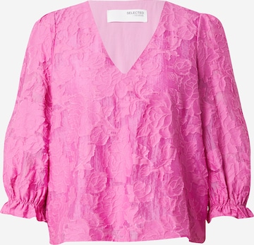 SELECTED FEMME - Blusa 'Cathi-Sadie' en rosa: frente