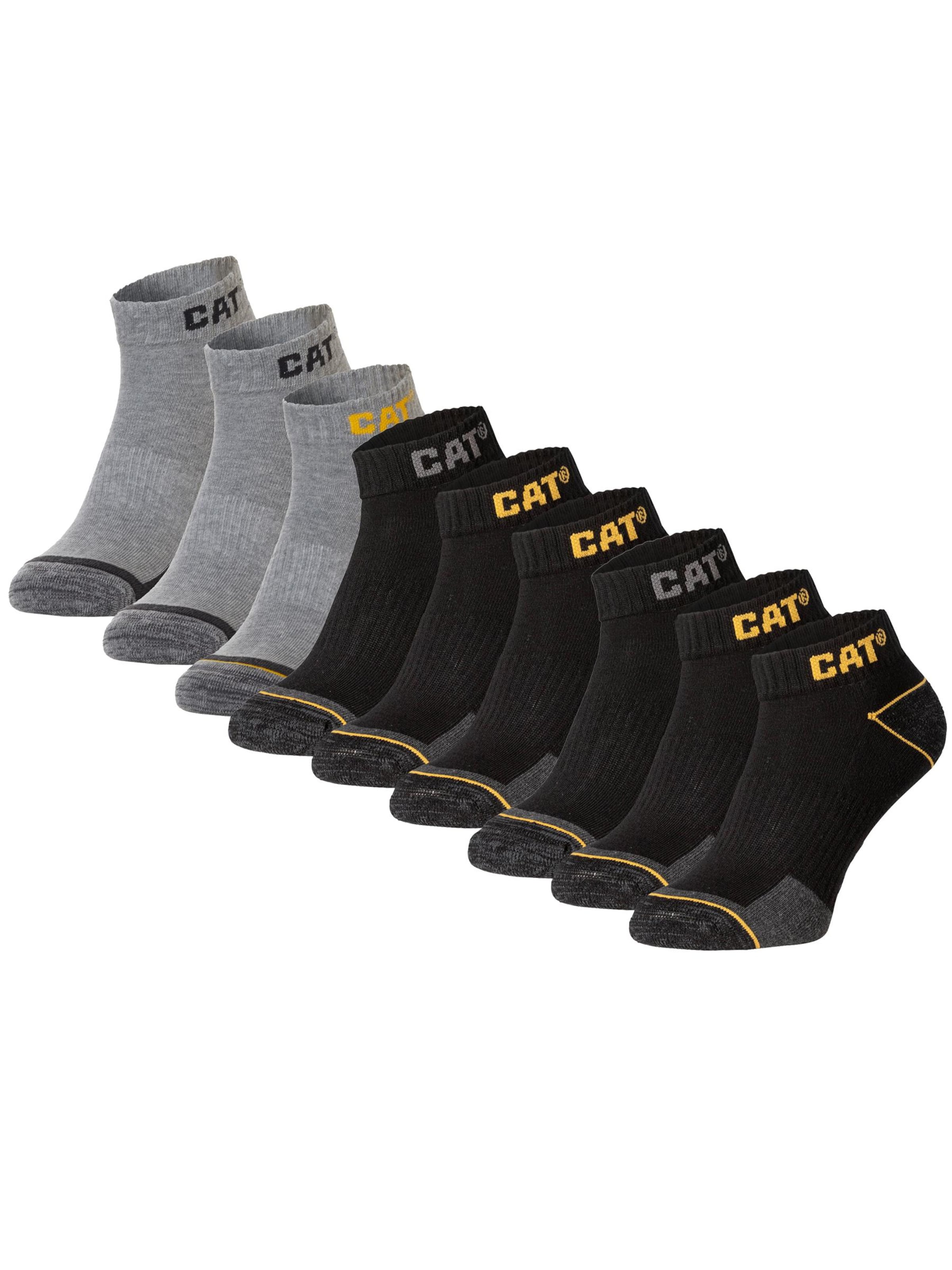 CATERPILLAR Enkelsokken 'CAT Enkelsokken Heren Work Sneakers 9-paar Korte Werksokken' in Grijs: voorkant