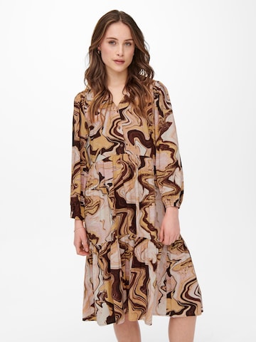 ONLY Shirt Dress 'NAJA' in Brown: front