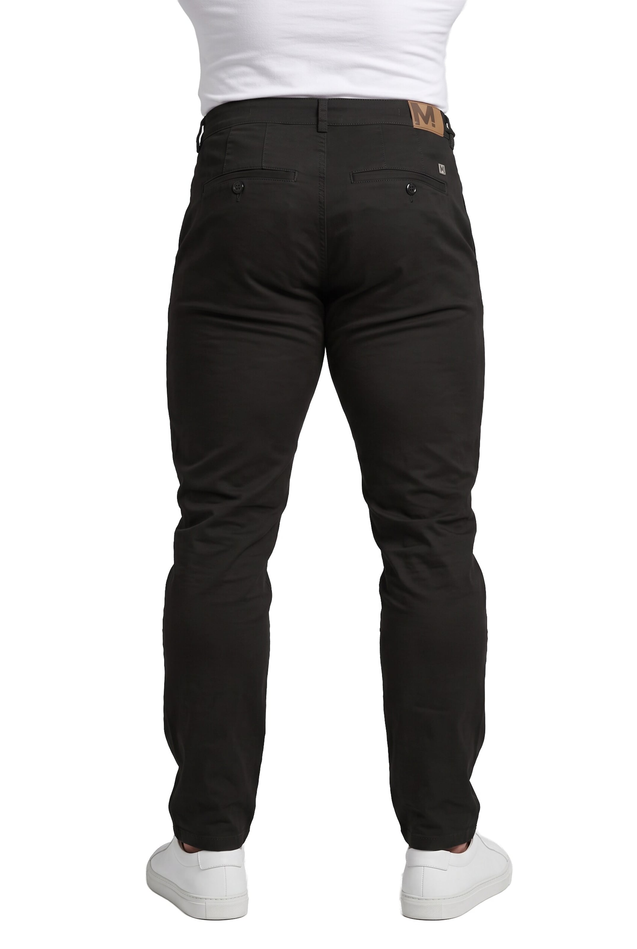 Men Plus Regular Pants in Black