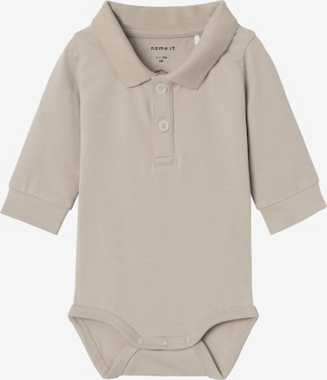 Barboteuse / body 'NBMHolger' NAME IT en beige : devant