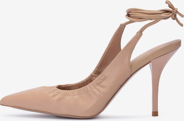 Kazar Studio Slingpumps in Beige: voorkant