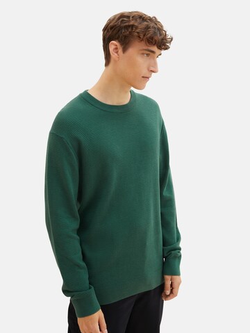 TOM TAILOR DENIM Sweater in Green