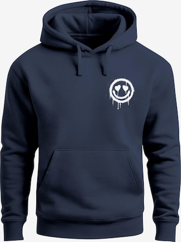 Neverless Sweatshirt 'Smile' in Blau: Vorderseite