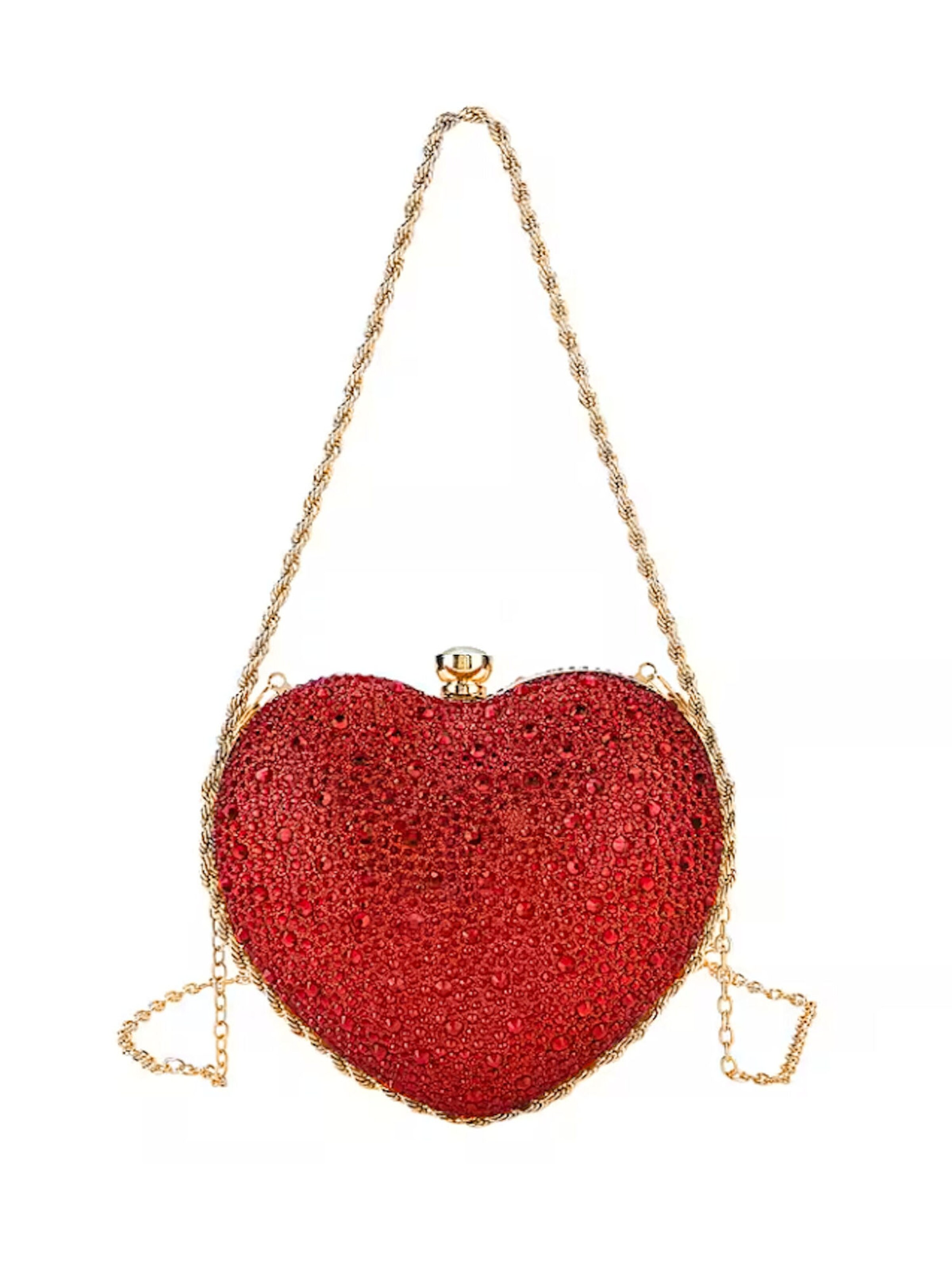 Tomshop24-7 Clutch 'Herz'‌‌‌‌‌‌‌‌‌ in Rot: Vorderseite