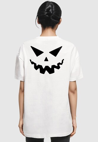 Merchcode T-Shirt 'Halloween - Are You Scared' in Weiß: Vorderseite