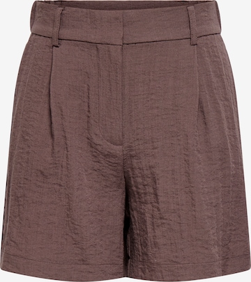 ONLY Hlače z naborki 'ONLITA' | rjava barva: sprednja stran
