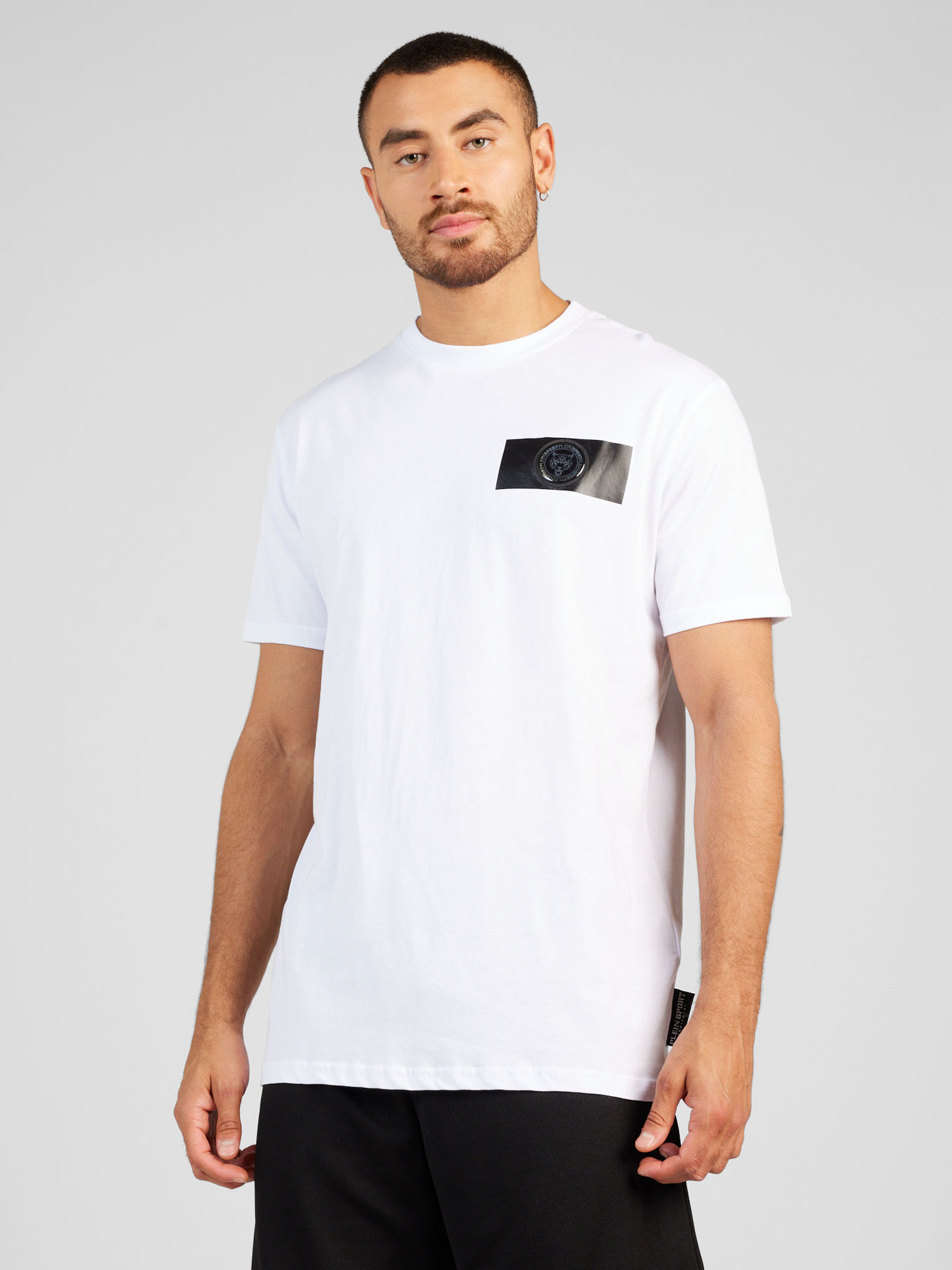 T-Shirt Plein Sport en blanc : devant
