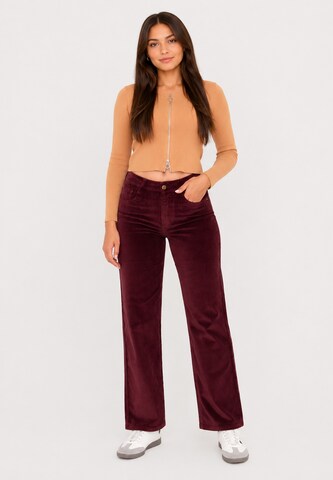 Regular Pantalon Elara en rouge : devant