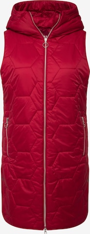 Ulla Popken Bodywarmer in Rood: voorkant