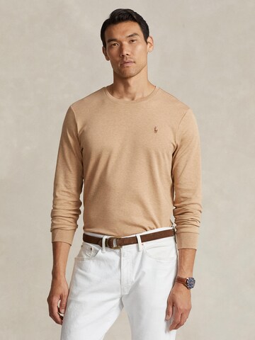 Polo Ralph Lauren Средняя посадка Футболка в Бежевый: спереди