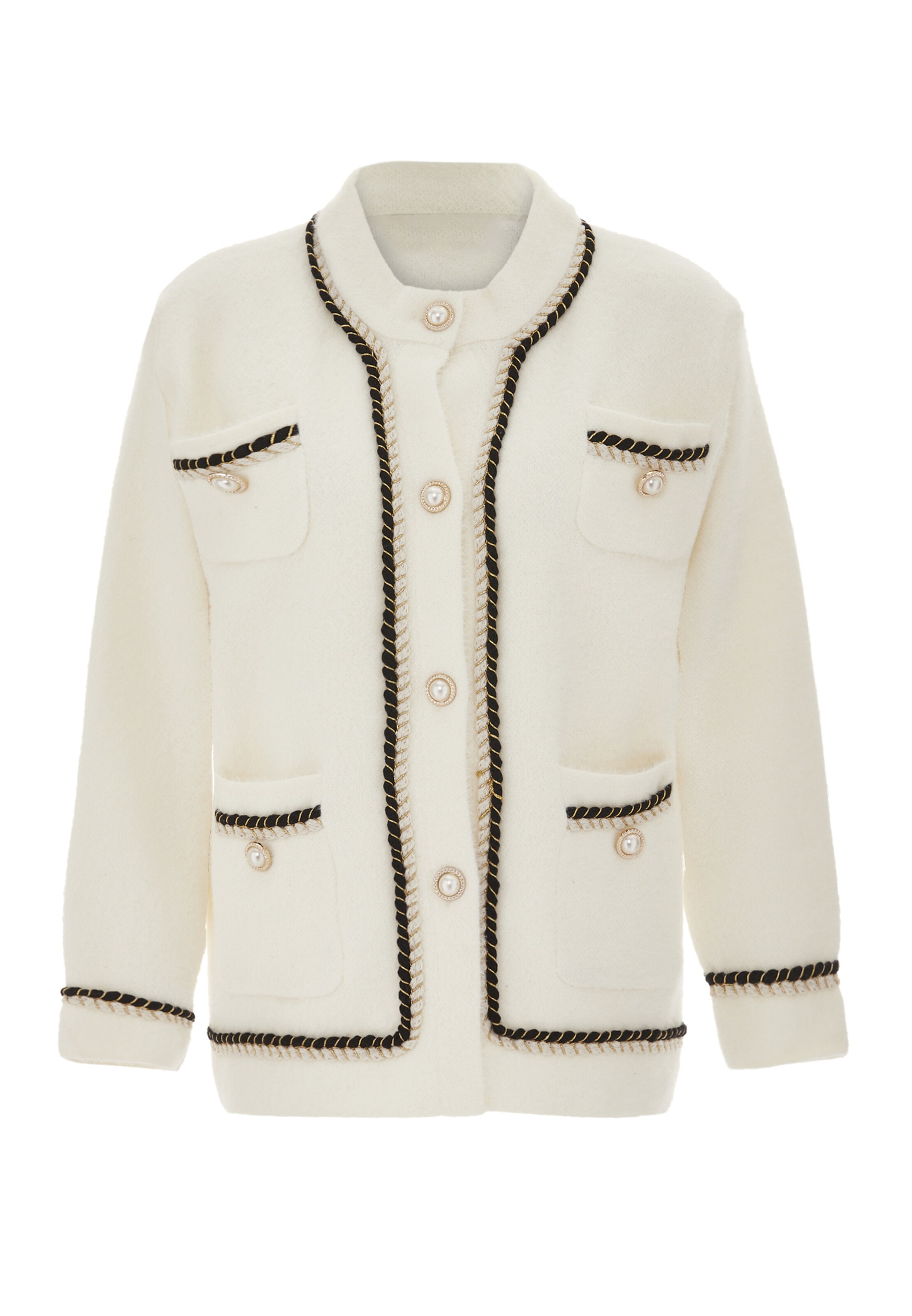 CHANI Knit cardigan in White: front
