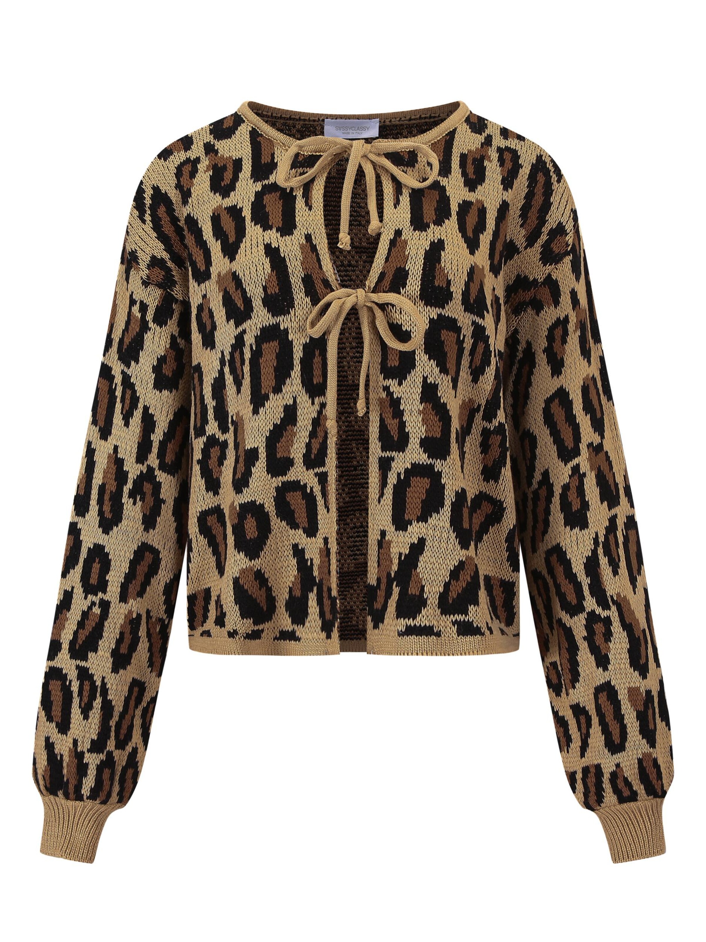 SASSYCLASSY Oversizestrickjacke‌‌‌‌‌‌‌‌ in Beige: Vorderseite