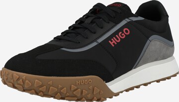 HUGO Platform trainers 'Casey' in Black: front