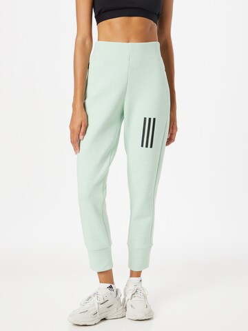 ADIDAS SPORTSWEAR Slimfit Športne hlače 'Mission Victory -Fit High-Waist' | zelena barva: sprednja stran