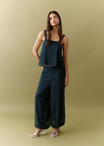 MANGO TEEN Loosefit Hose 'Mentap' in Blau: Vorderseite