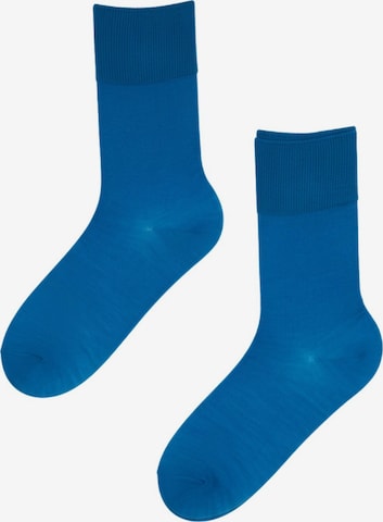 Calzino 'DOORA merino wool socks for women' di Sokisahtel in blu: frontale