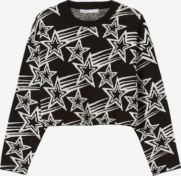 Pull-over Bershka en noir : devant