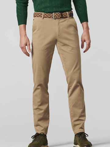 MEYER Regular Chinohose 'Oslo' in Braun