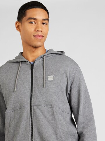 BOSS Zip-Up Hoodie 'Zetalky' in Grey