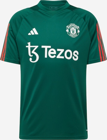 zaļš ADIDAS PERFORMANCE Sportiska stila krekls 'Manchester United Tiro 23': no priekšpuses