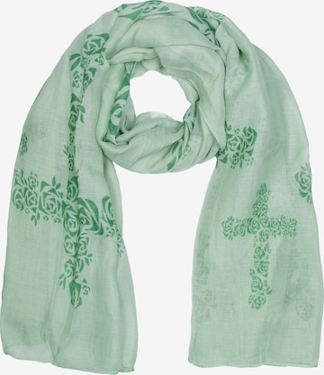 Cassandra Accessoires Scarf 'Rose' in Green: front