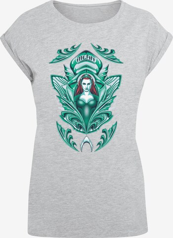ABSOLUTE CULT Shirt 'Aquaman - Mera Crest' in Grijs: voorkant