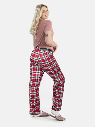 LEAFLETIC Pajama pants 'Leafletic Women’s Night Wear Long Pajama' in Red