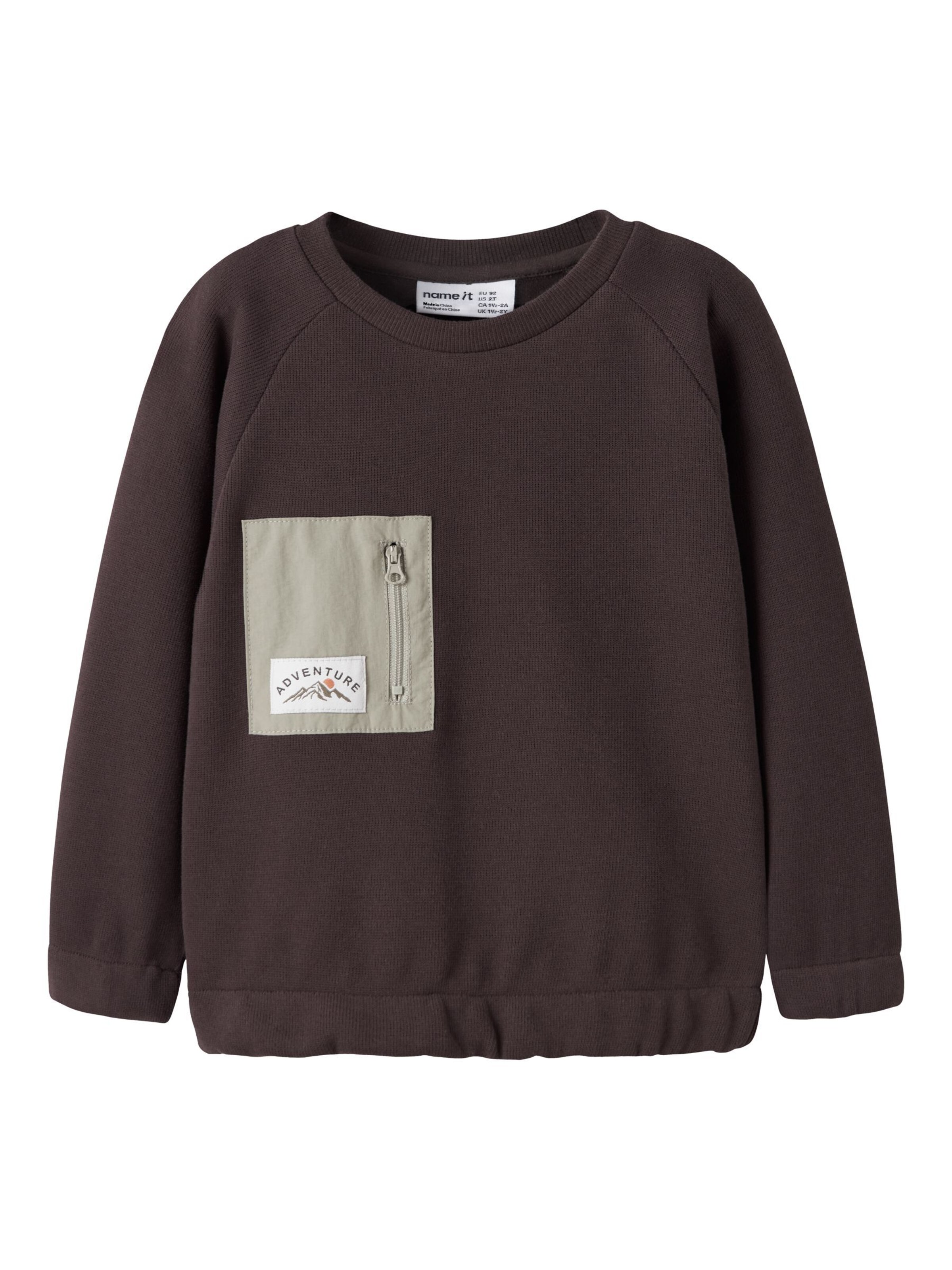 NAME IT Sweatshirt in Bruin: voorkant