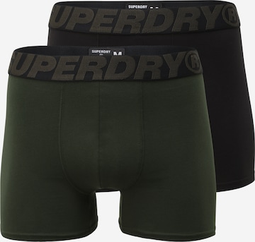 Boxeri de la Superdry pe verde: față