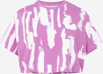 ADIDAS ORIGINALS Shirt 'Thebe Magugu Allover Print ' in Lila: predná strana