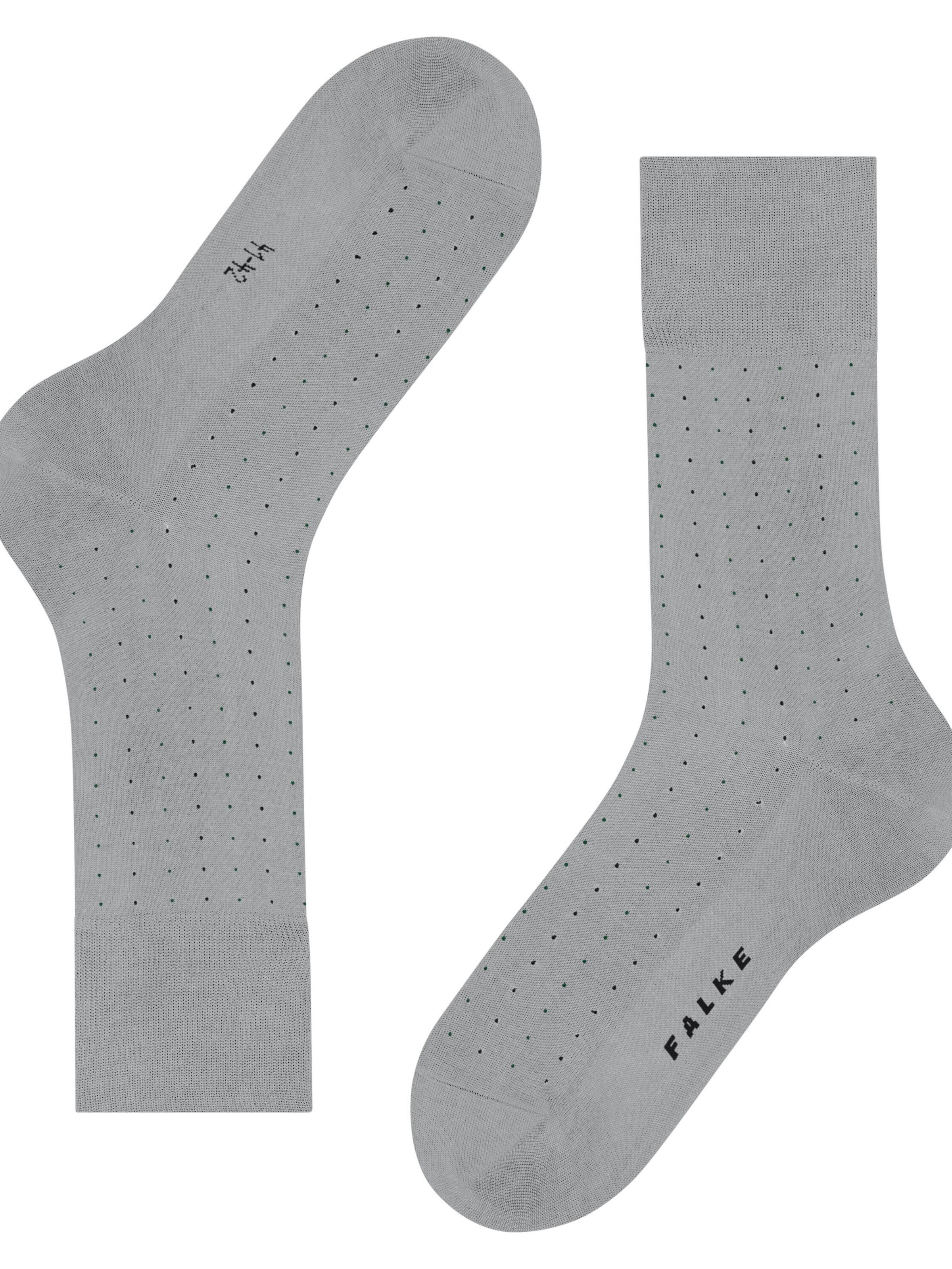 FALKE Socks 'Tiago Dotted Line' in Silver
