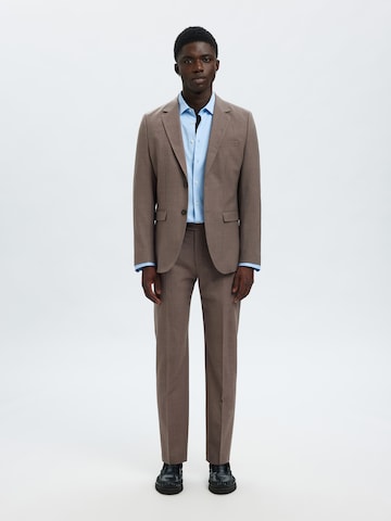Slim fit Giacca da completo 'SLHTHEO' di SELECTED HOMME in marrone