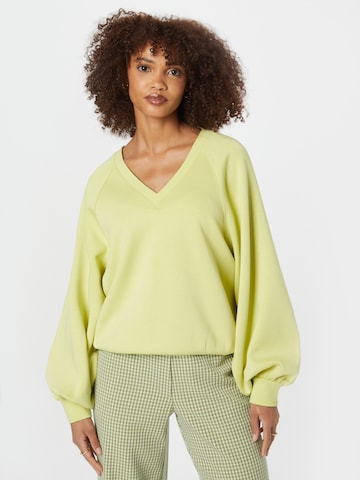 Sweat-shirt 'Nelina' MSCH COPENHAGEN en jaune : devant