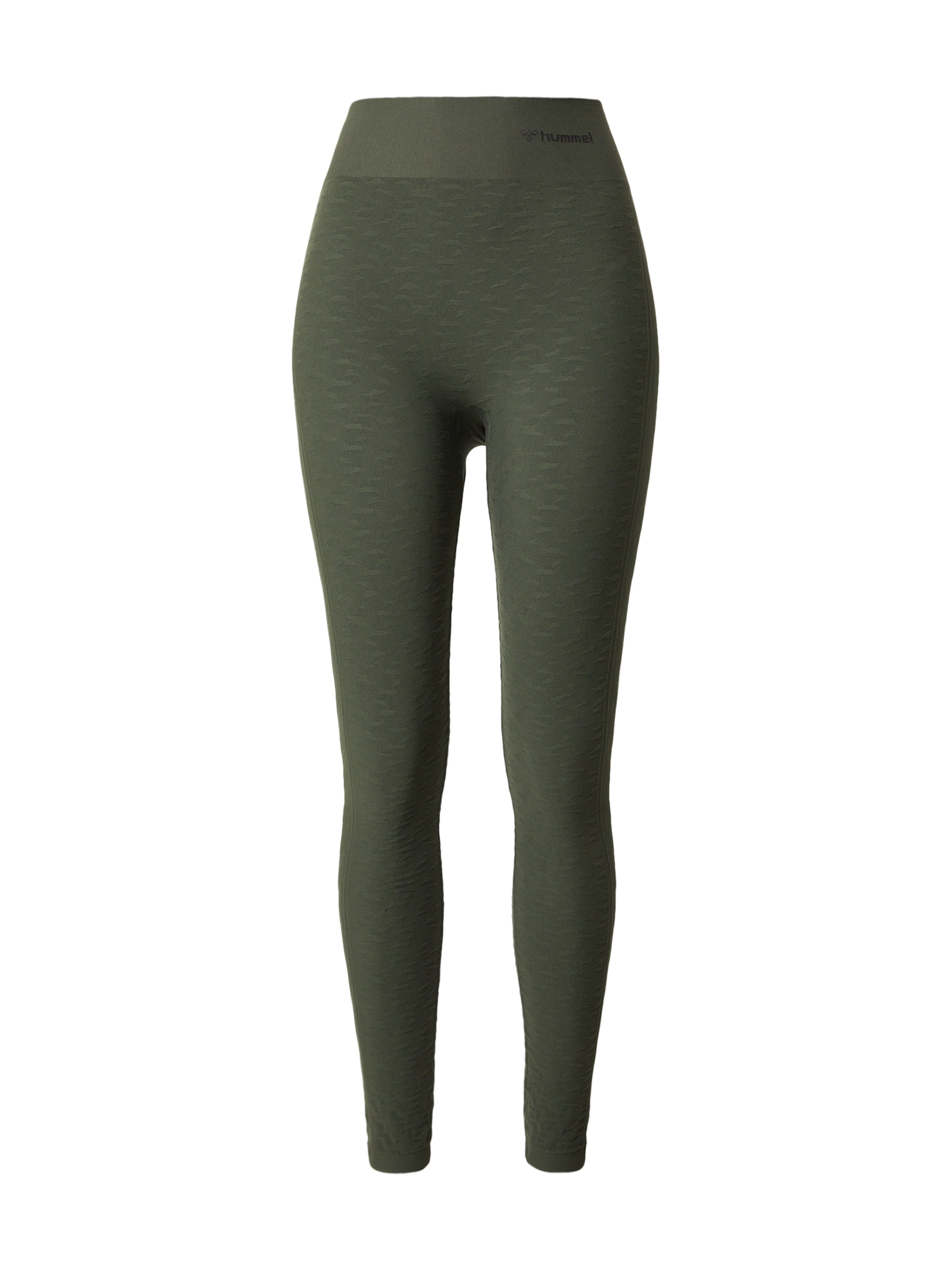 Skinny Pantaloni sport 'Focus' de la Hummel pe verde: față