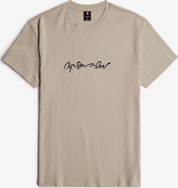 T-Shirt 'G-Script' G-STAR en beige : devant