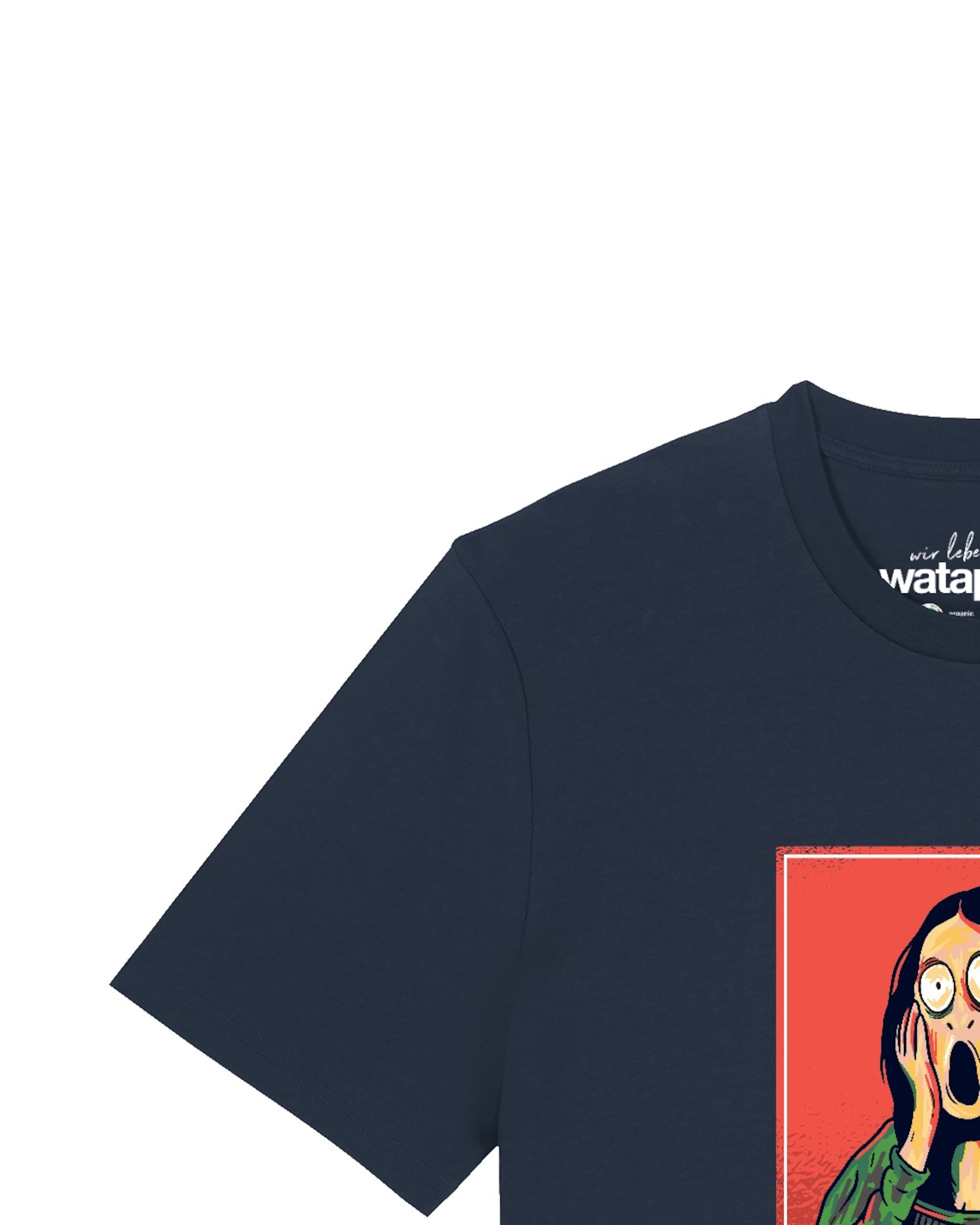 T-Shirt 'Mona Lisa Scream' Watapparel en bleu
